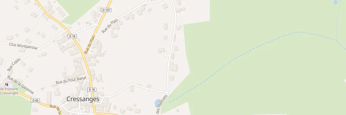 Plan du 5153 Le Bourg à Cressanges