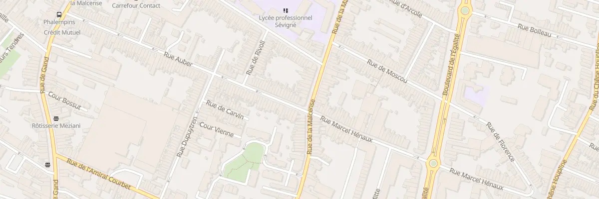 Plan du 2 Rue Auber à Tourcoing