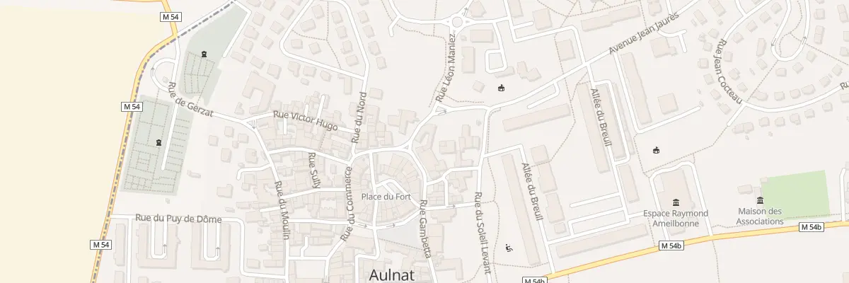 Plan du 1 Rue Gambetta à Aulnat