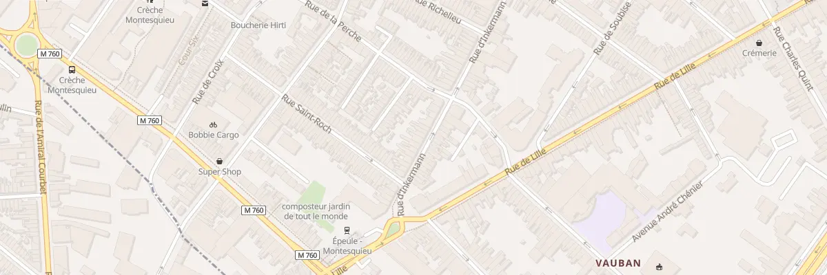Plan du 160 Rue D’Inkermann à Roubaix