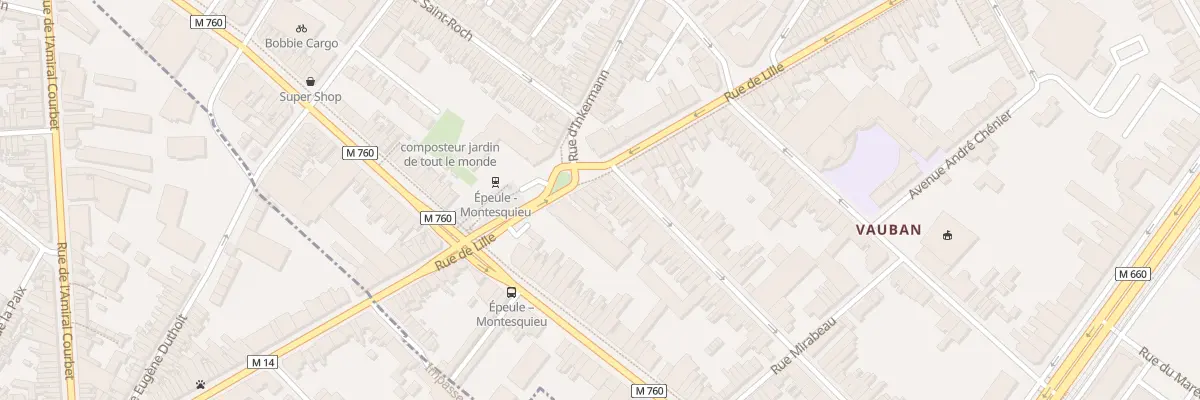 Plan du 197 Rue de Lille à Roubaix