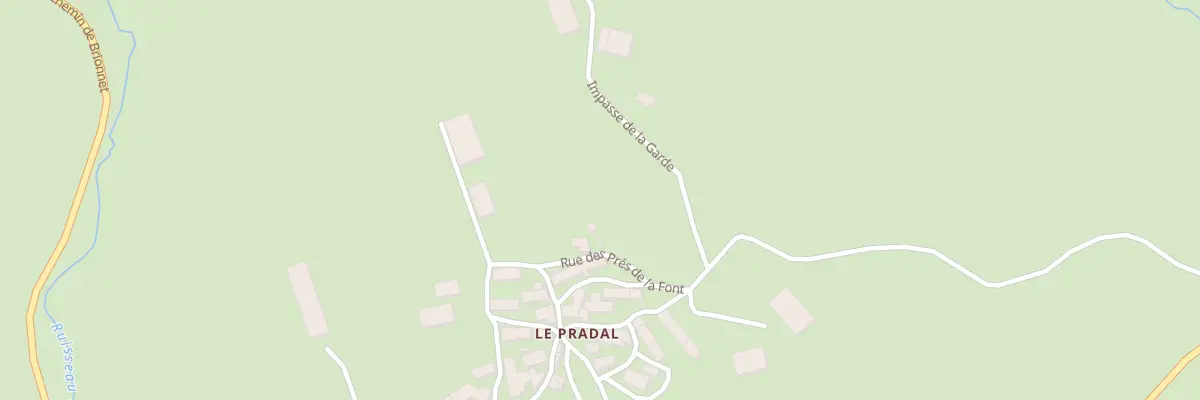 Plan du 6050 Le Pradal à Vieillespesse