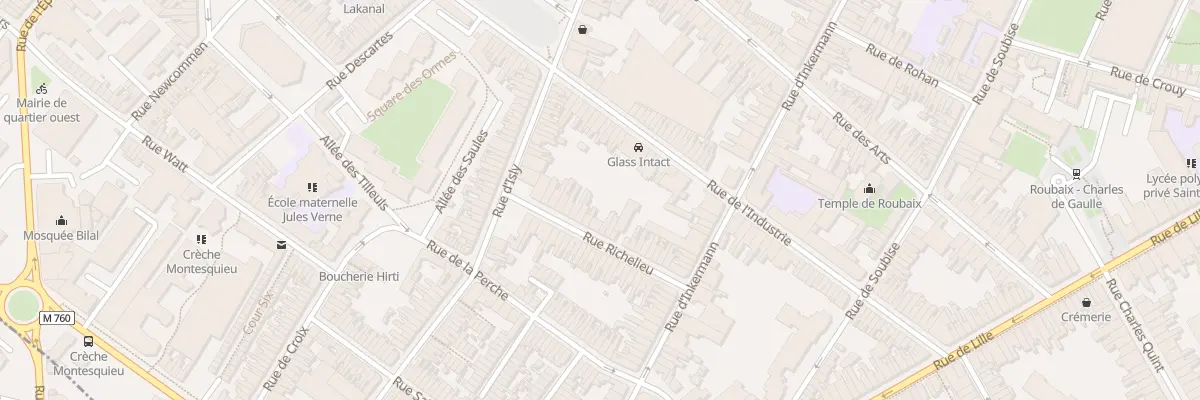Plan du 28 Rue Richelieu à Roubaix