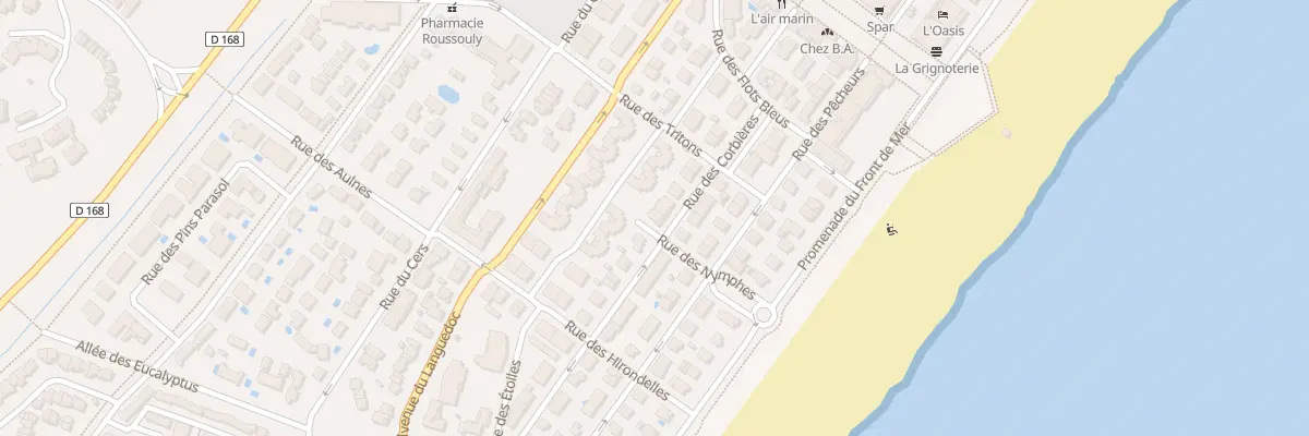 Plan du 14 Rue des Corbieres (Plage) à Narbonne