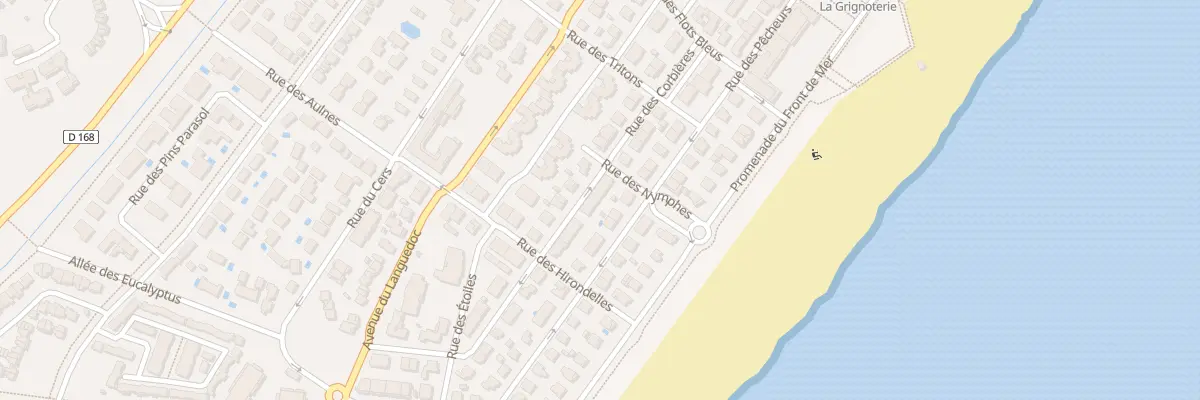 Plan du 23 Rue des Corbieres (Plage) à Narbonne