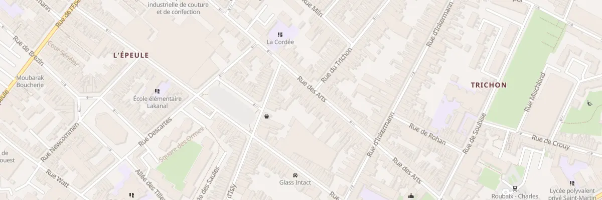 Plan du 85 Rue des Arts à Roubaix