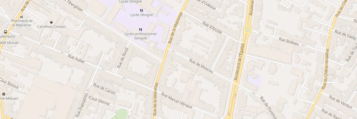 Plan du 10 Rue de Moscou à Tourcoing