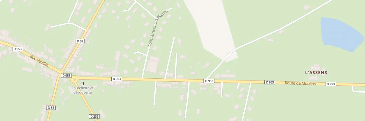 Plan du 25 Rte de Moulins à Saint-Menoux