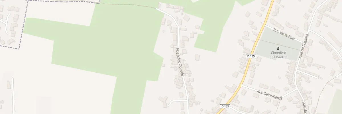 Plan du 235 Rue Jules Guesde à Lewarde
