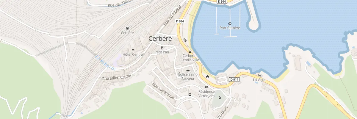 Plan du 9010 Rue de l’Abbe Bailbe à Cerbère