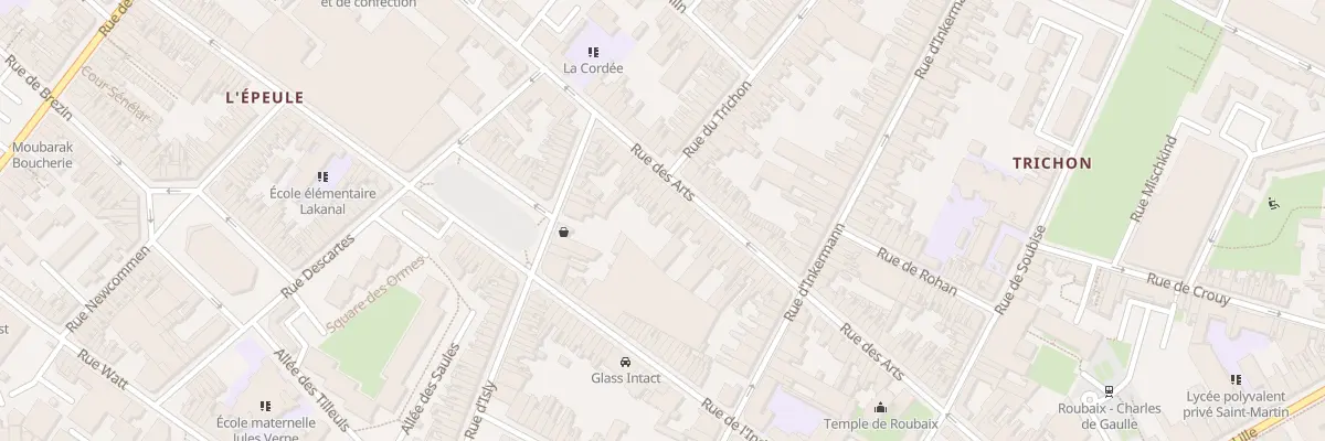 Plan du 75 Rue des Arts à Roubaix