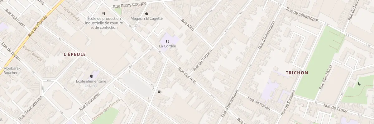 Plan du 110 Rue des Arts à Roubaix