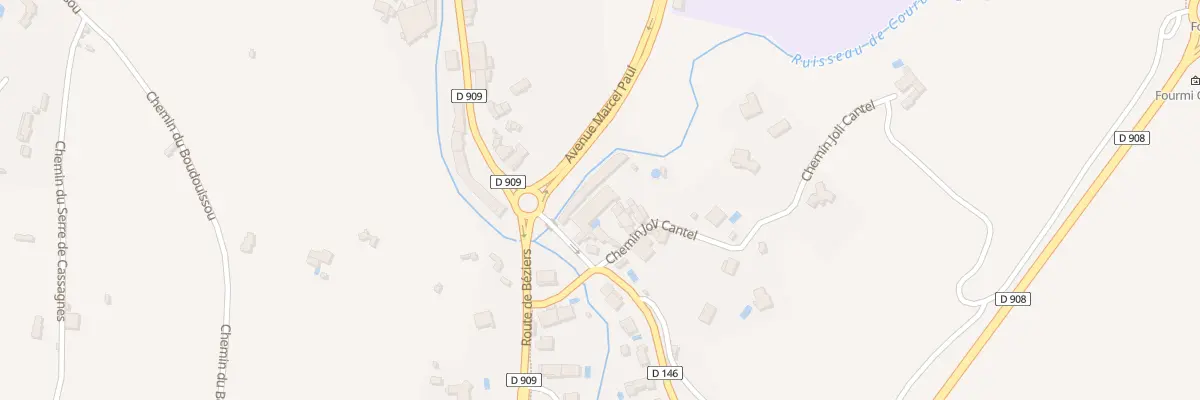 Plan du 9014F Rte de Pézenes à Bédarieux