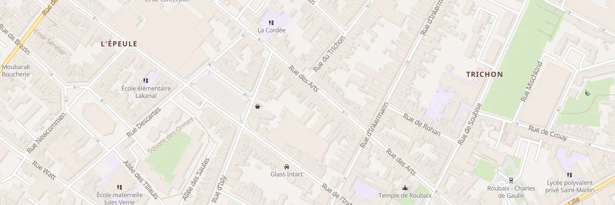 Plan du 73 Rue des Arts à Roubaix