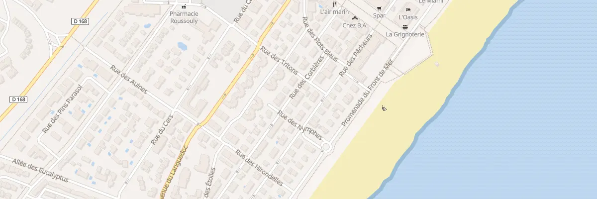 Plan du 11 Rue des Corbieres (Plage) à Narbonne