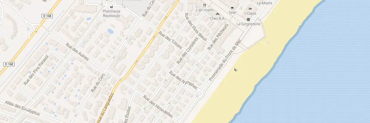 Plan du 9 Rue des Corbieres (Plage) à Narbonne