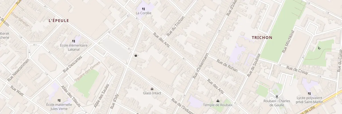 Plan du 67 Rue des Arts à Roubaix