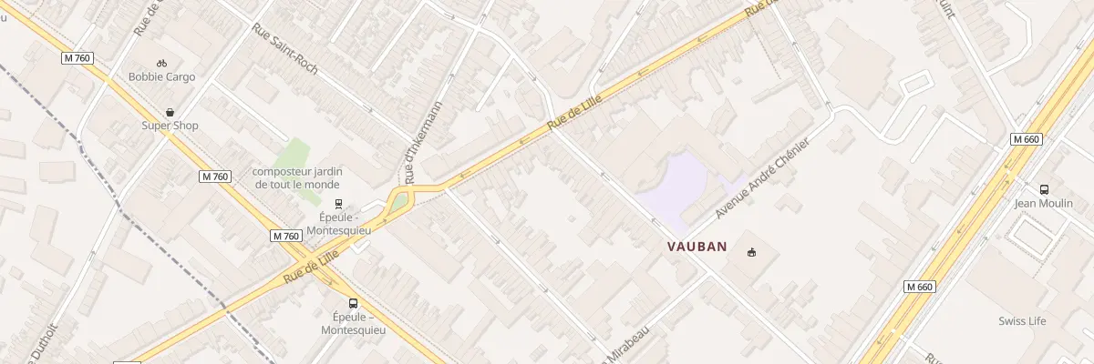 Plan du 6 Rue Colbert à Roubaix