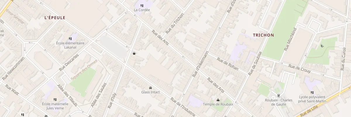 Plan du 63 Rue des Arts à Roubaix