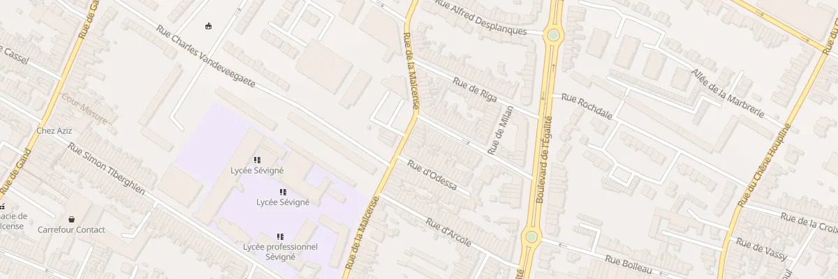 Plan du 200 Rue de la Malcense à Tourcoing