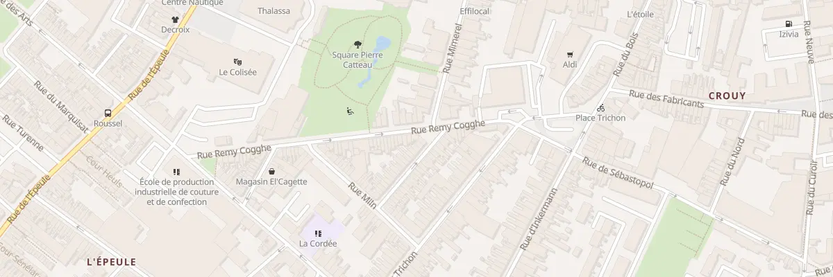 Plan du 23 Rue Rémy Cogghe à Roubaix