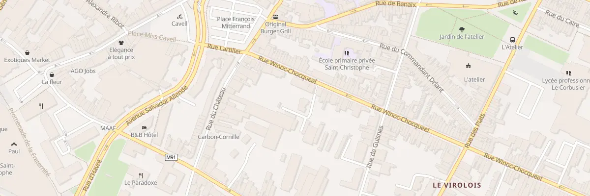Plan du 28 Rue Winoc Chocqueel à Tourcoing
