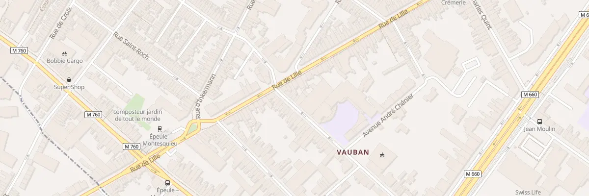Plan du 7 Rue Colbert à Roubaix