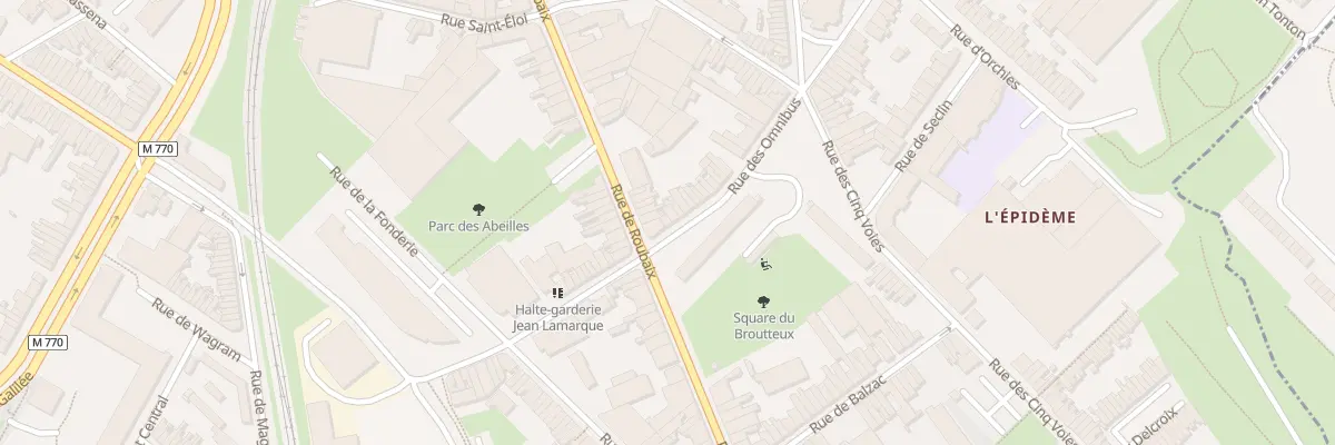 Plan du 1 Rue des Omnibus à Tourcoing