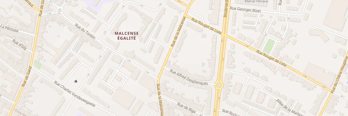 Plan du 250 Rue de la Malcense à Tourcoing