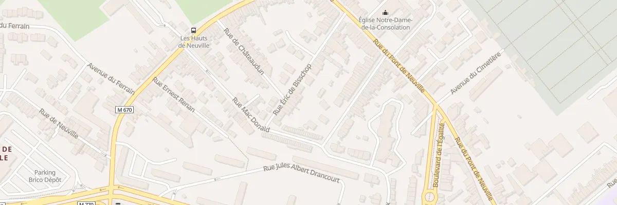 Plan du 20 Rue Eric de Bisschop à Tourcoing