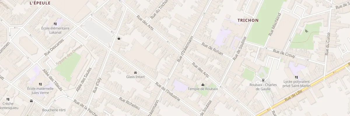 Plan du 86 Rue D’Inkermann à Roubaix