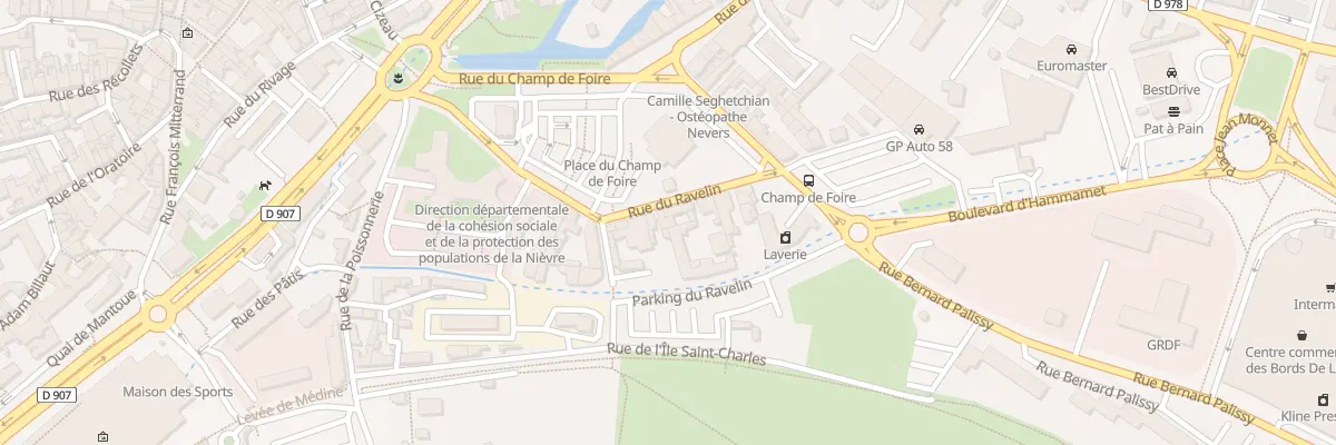 Plan du 5 Rue du Ravelin à Nevers