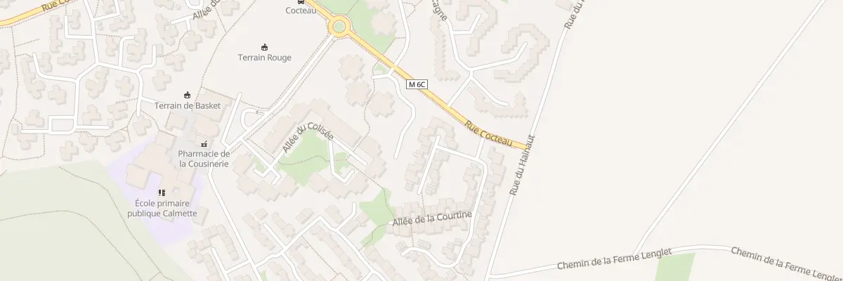 Plan du 97 All de la Courtine à Villeneuve-d’Ascq