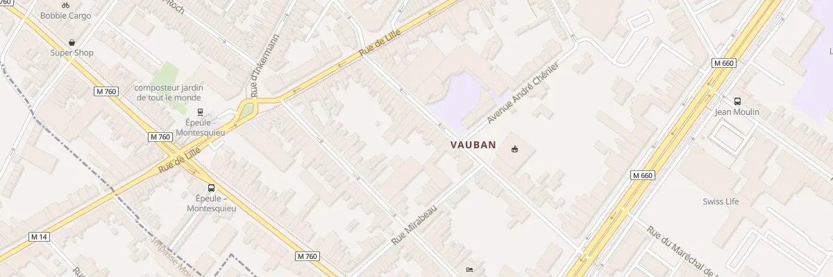 Plan du 34 Rue Colbert à Roubaix
