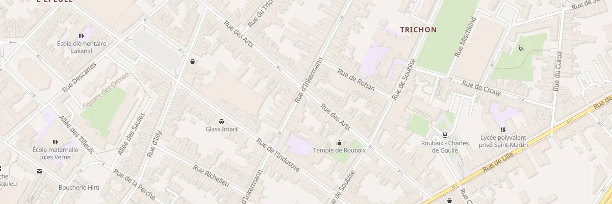 Plan du 45 Rue des Arts à Roubaix