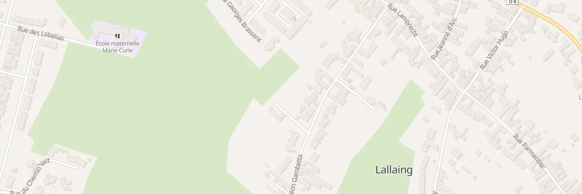 Plan du 212 Rue Leon Gambetta à Lallaing
