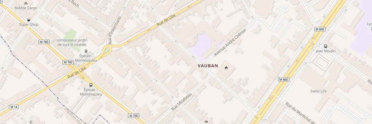 Plan du 36 Rue Colbert à Roubaix