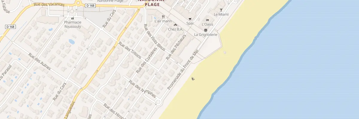 Plan du 9 Prom du Front de Mer (Plage) à Narbonne