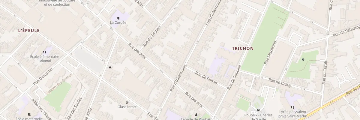 Plan du 70 Rue D’Inkermann à Roubaix