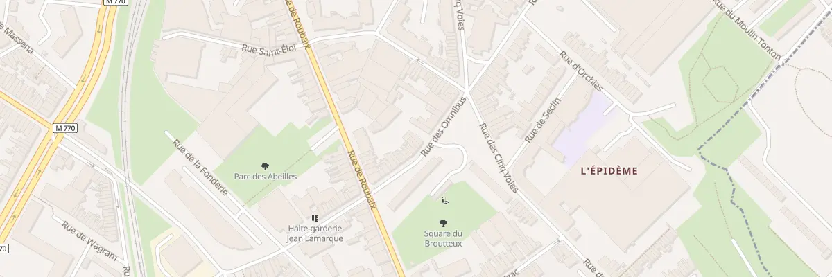 Plan du 25 Rue des Omnibus à Tourcoing