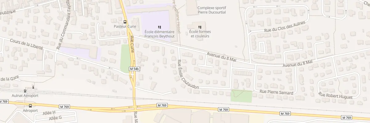 Plan du 1 Rue Emile Coulaudon à Aulnat