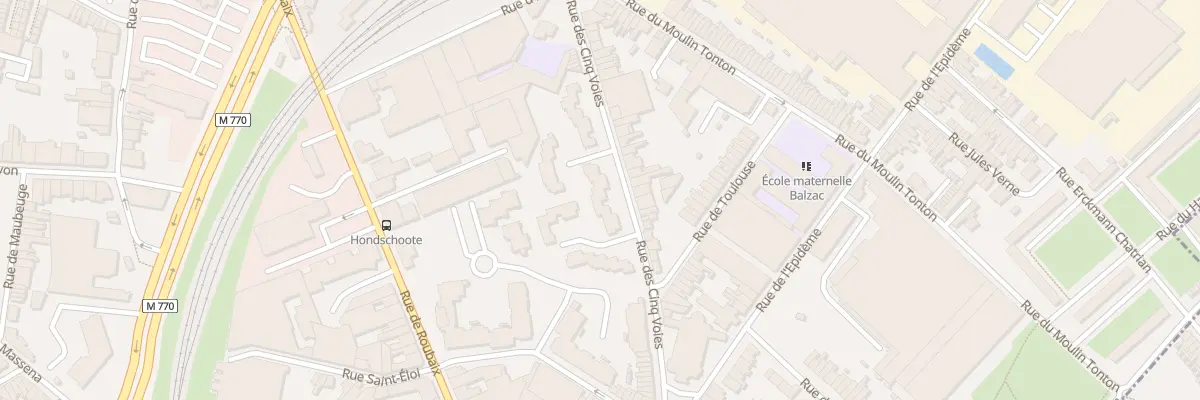 Plan du 40 Rue des Cinq Voies à Tourcoing