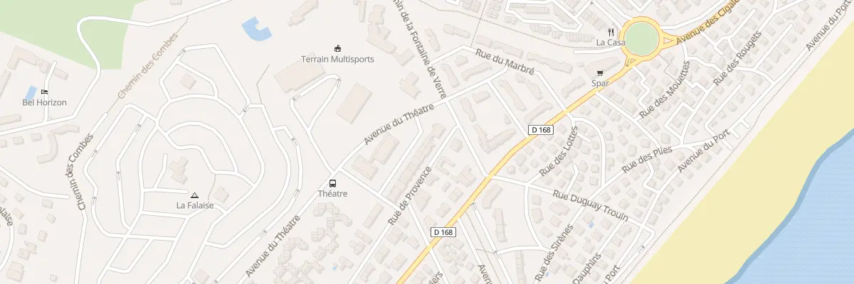 Plan du 1 Rue de la Tramontane (Plage) à Narbonne