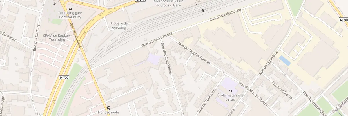 Plan du 7 Rue des Cinq Voies à Tourcoing