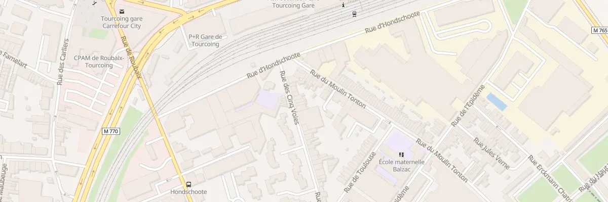 Plan du 9 Rue des Cinq Voies à Tourcoing