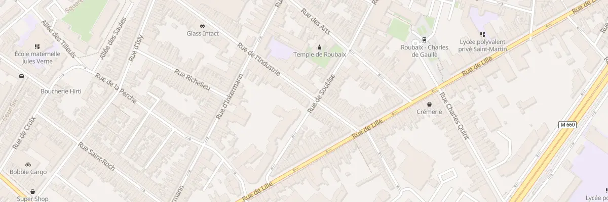 Plan du 23 Rue de l’Industrie à Roubaix