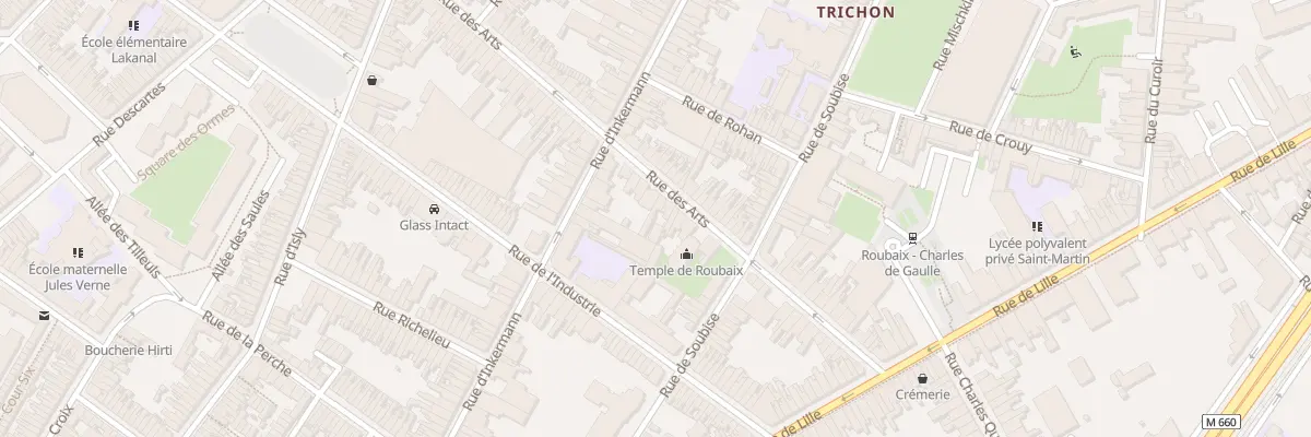 Plan du 39 Rue des Arts à Roubaix
