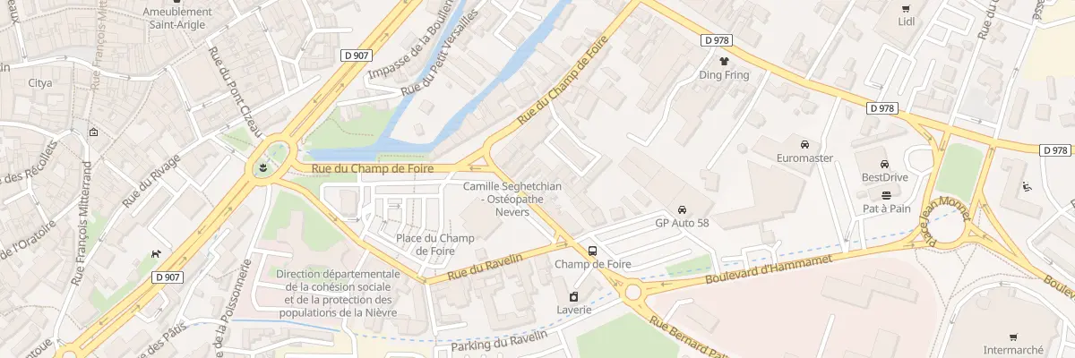 Plan du 12 Rue du Ravelin à Nevers