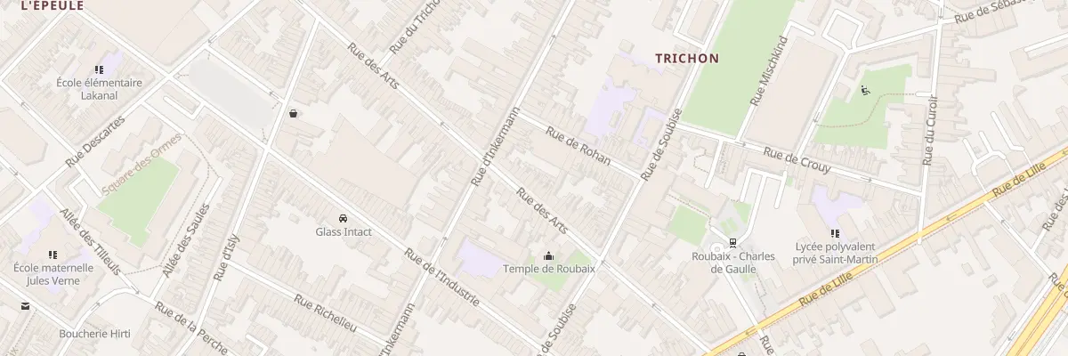 Plan du 58 Rue des Arts à Roubaix