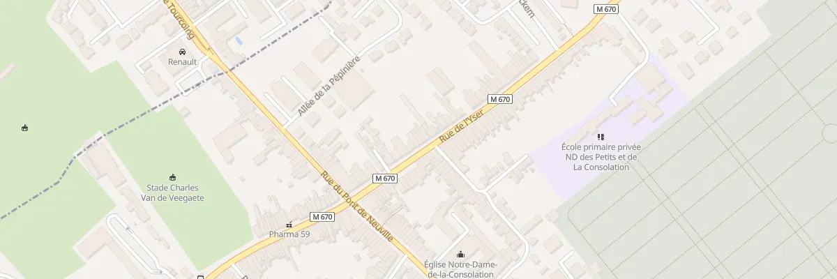 Plan du 25 Rue de l’Yser à Tourcoing